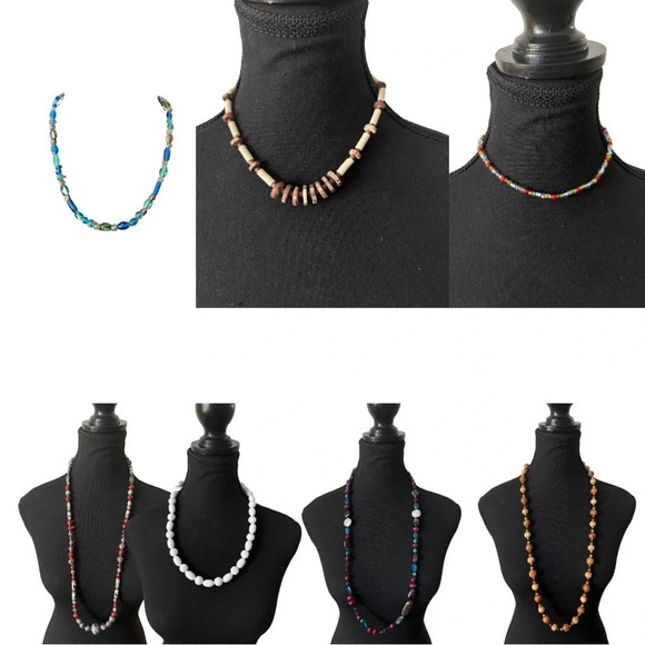 Vintage | Estate Bundle of 7 beaded  necklaces - Picture 1 of 11